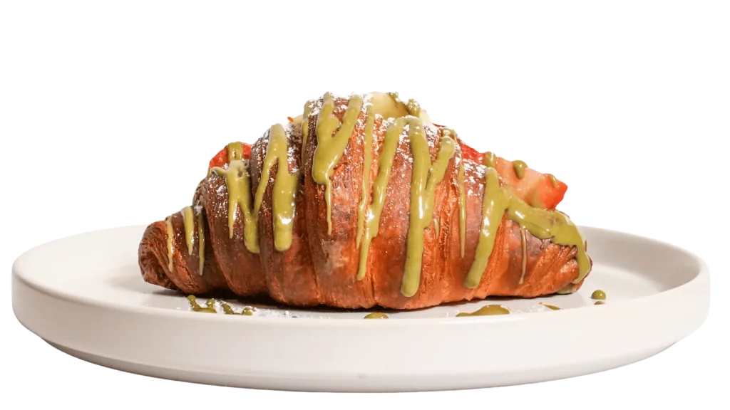 Stuffed Pistachio Croissant with Fruit